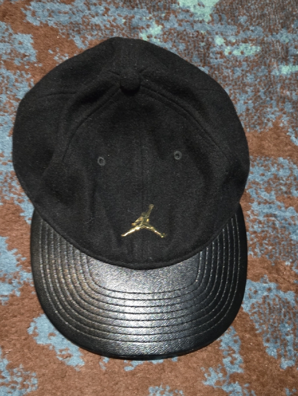 Jordan Black Cap with Gold Jumpman